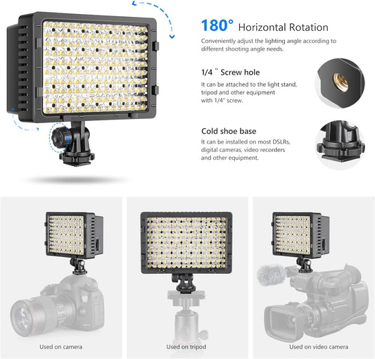 160 LED CN-160 Dimmable Ultra High Power Panel Digital Camera