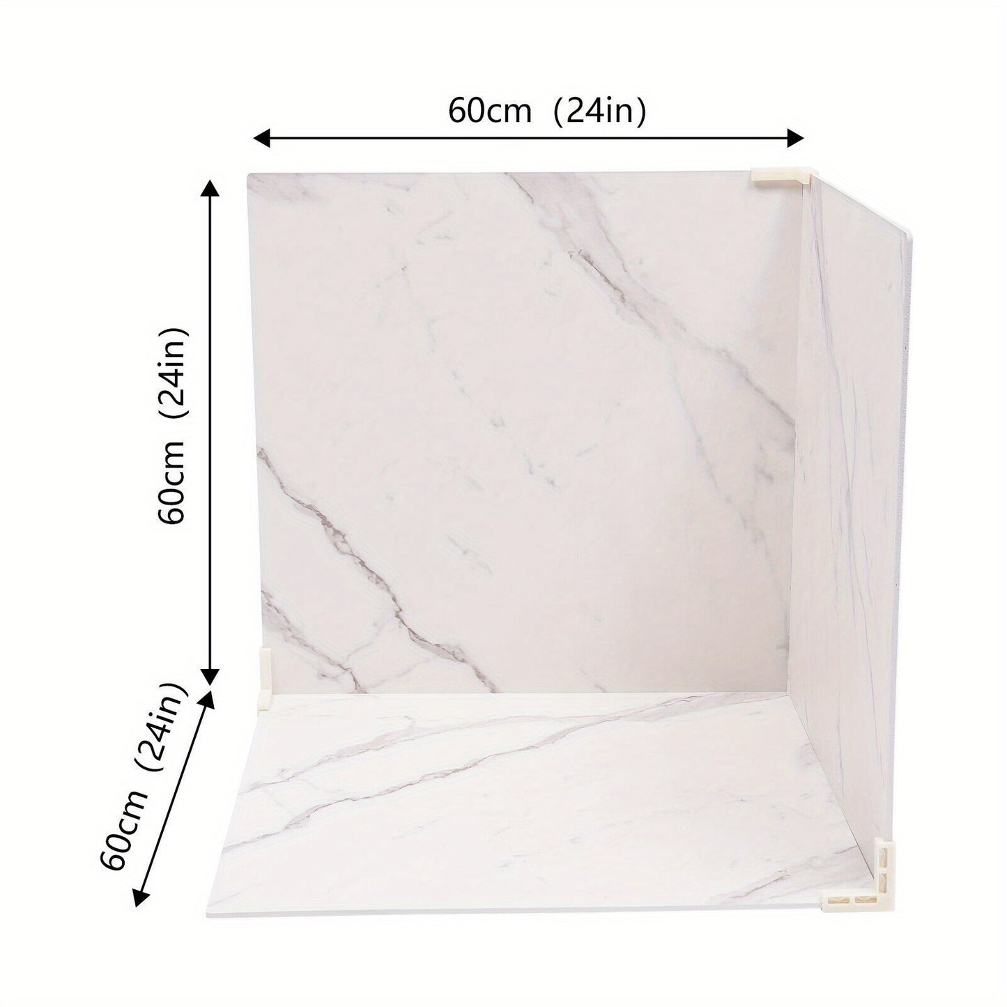 3PCS Photo Backdrop Boards, High-quality Material, Double-sided Design, White, Marbling, PVC Material, Modern Style, Square-Shaped Shooting Backdrops, Shooting Backdrops