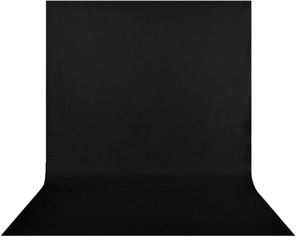 Black Backdrop Background 6 x 9ft Polyester Fabric