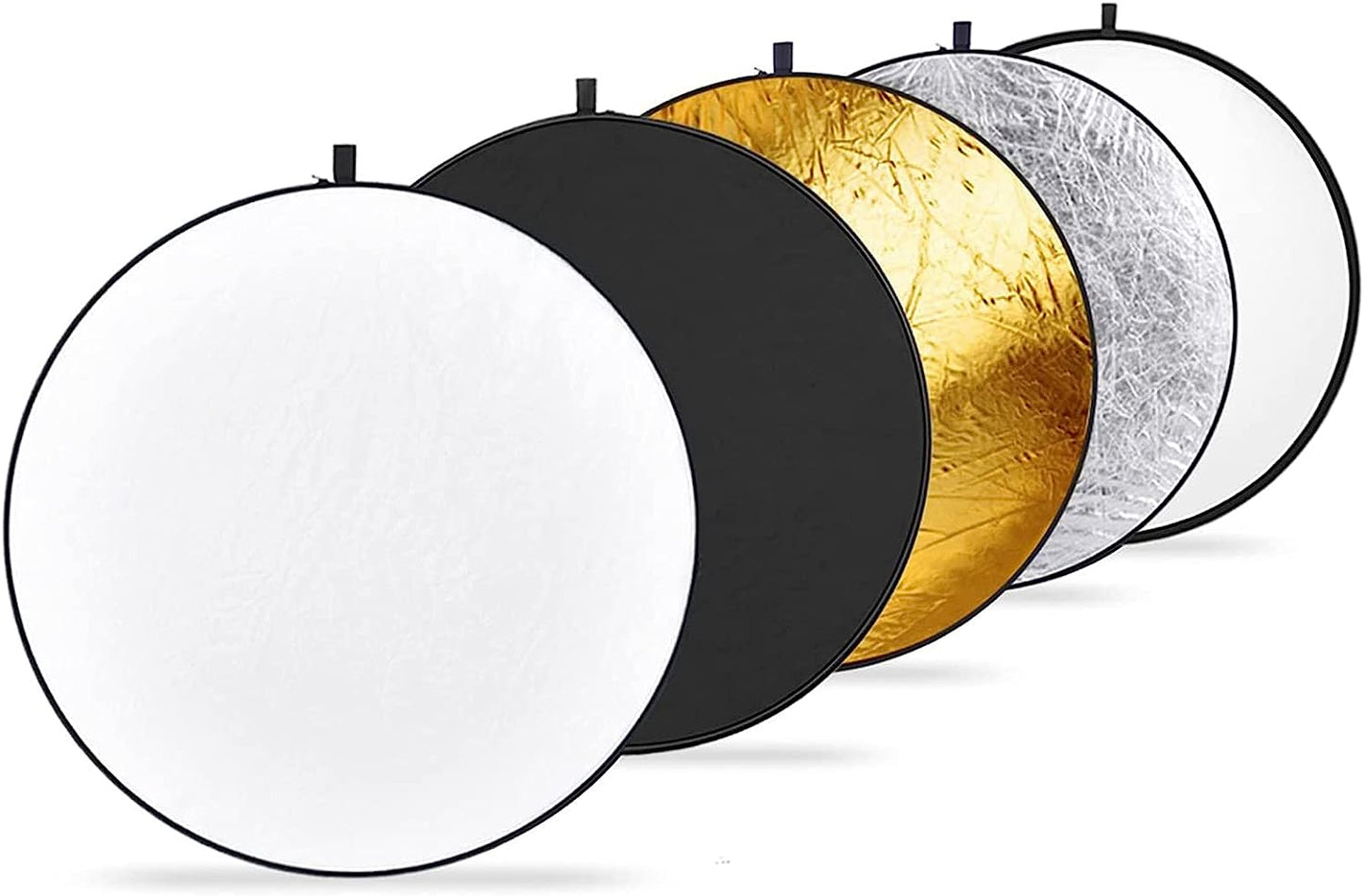 32 Inch/80 Centimeter Light Reflector Light Diffuser 5 in 1 Collapsible Multi Disc with Bag - Translucent, Silver, Gold, White, and Black