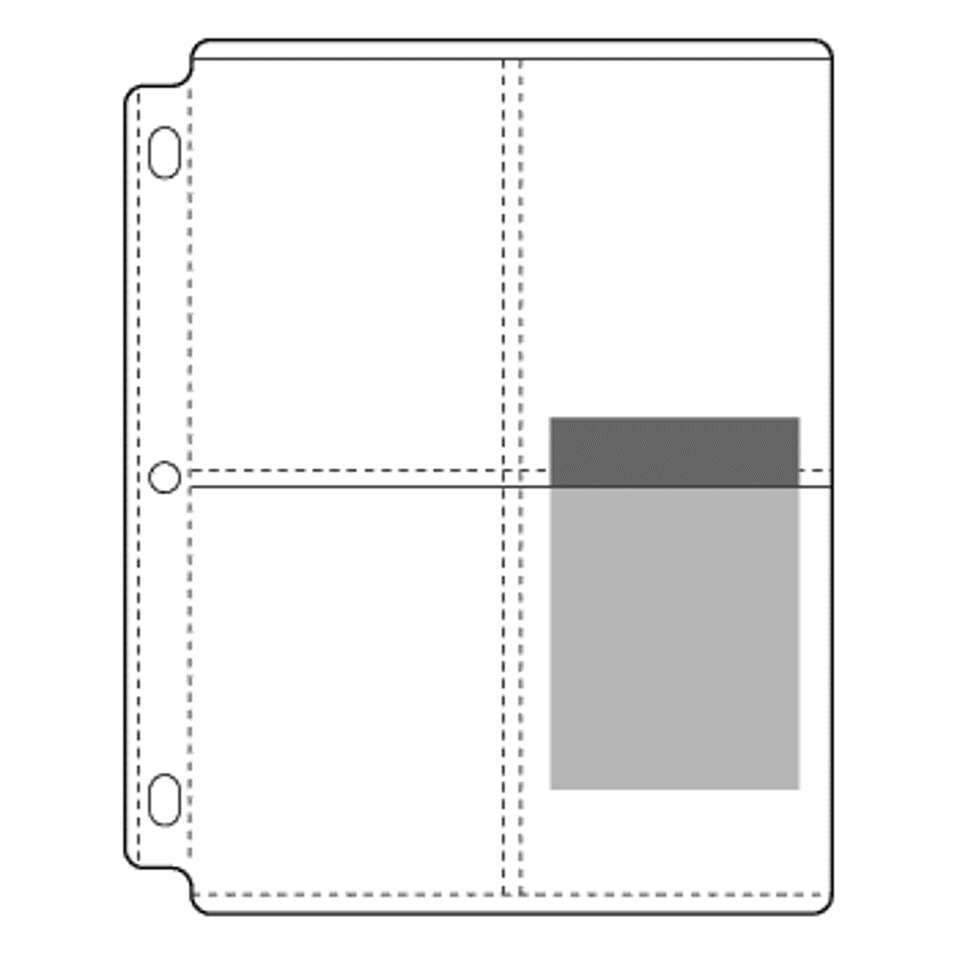 Century Poly Photo Pages, Holds 8 - 4-1/4" x 5-1/4" (25/pk)