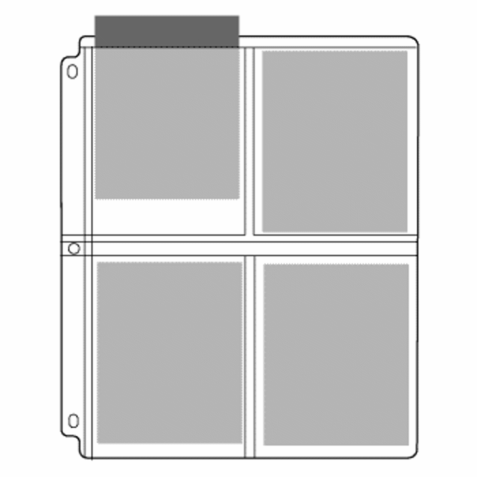 Century Vinyl Photo Pages, Holds 8 - 4-1/4" x 5-1/4" (25/pk)