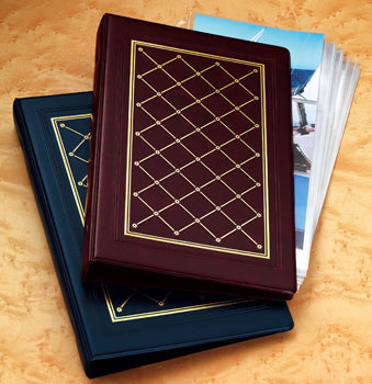 PADDED SLIMLINE PHOTO ALBUM - BURGUNDY