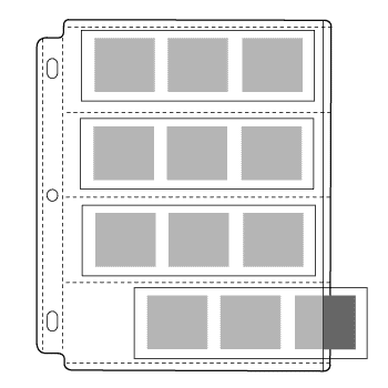 CENTURY-POLY PAGE, HOLDS 4- 120/620 FILM STRIPS